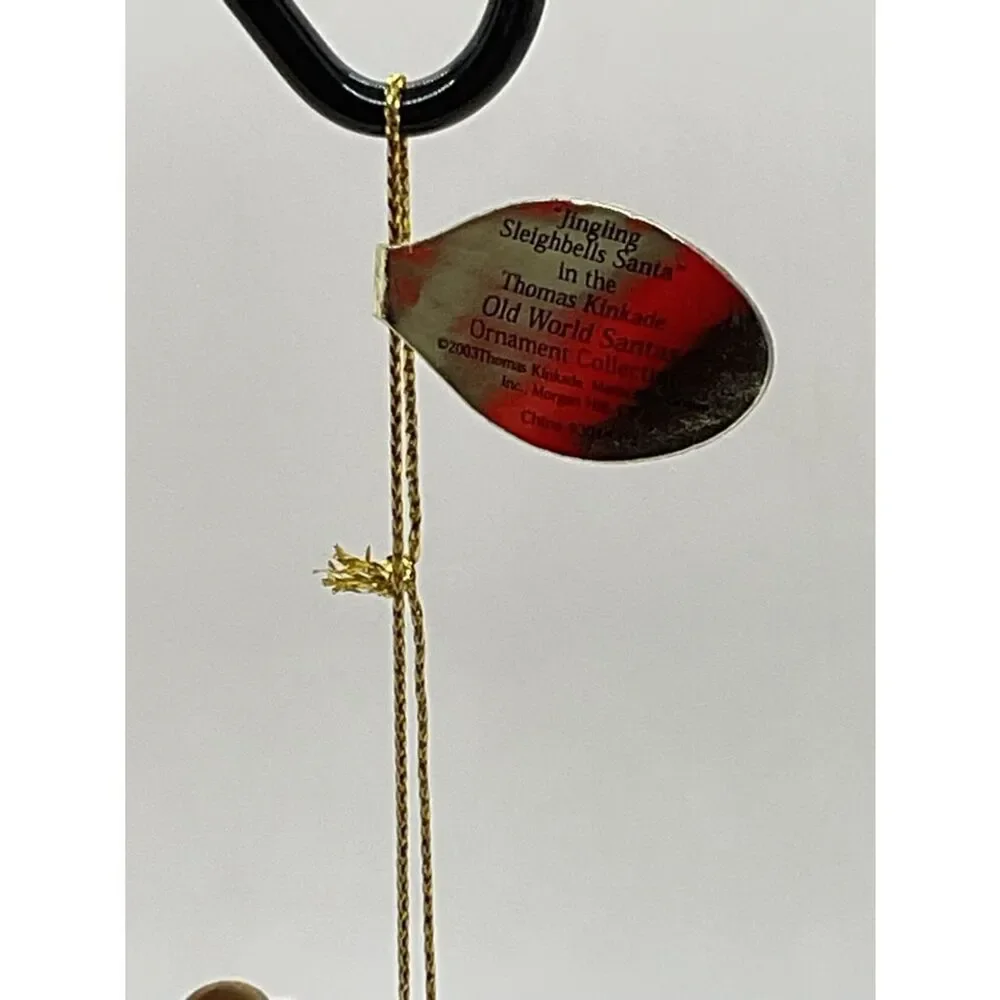 Ashton-Drake Old World Santa Jingling SleighBells Thomas Kinkade Ornament